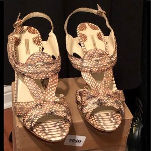 MAX STUDIO | SNAKESKIN PLATFORMS HEELS